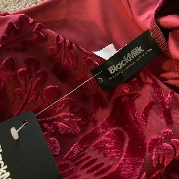 Blackmilk Burned Velvet Brer Rabbit Ruby Handkerchief Dress - Picture 3 of 3